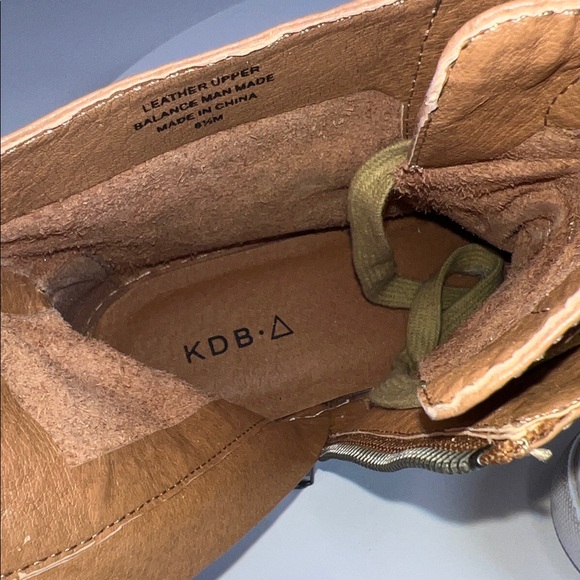 💛NWT WOMENS  KELSI DAGGER BROOKLYN LACE UP LEATHER HIGH TOP BOOTS SIZE 8.5 - Picture 4 of 10